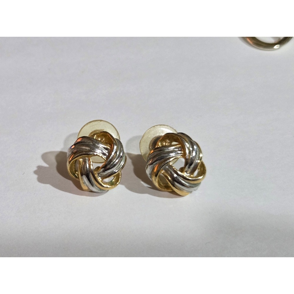 Vintage Gold Tone Earring Lot Napier Studs Leaf Dangle Bird Crawler 7 Pairs - Picture 11 of 12